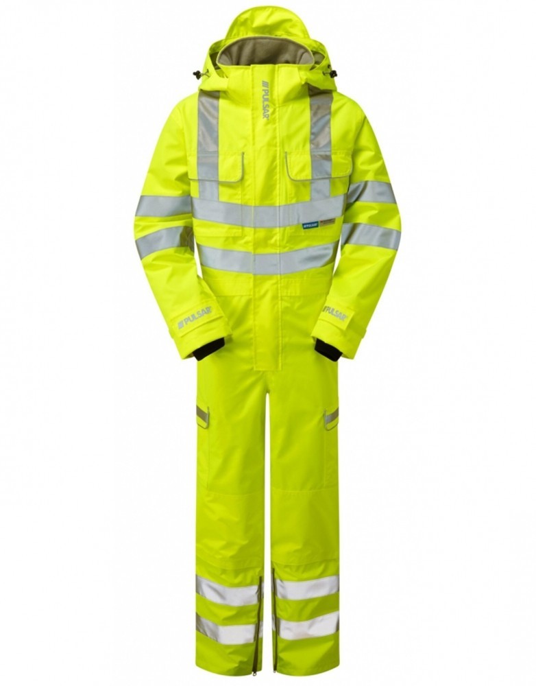 Pulsar P522 Yellow Waterproof Foul Weather Hi Vis Coverall