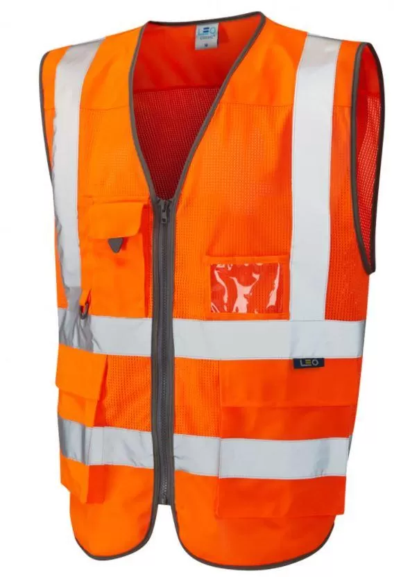 Leo w20 Mesh Hi Vis vest With Pockets
