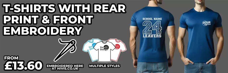 Printed & Embroidered High School Leavers T-Shirts