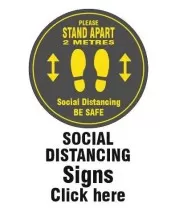 Social Distancing Floor Stickers and signs
