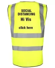 Social Distancing Printed Hi Vis vests