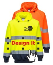 personalised hi vis hoodie