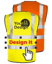 Custom printed hi vis vest