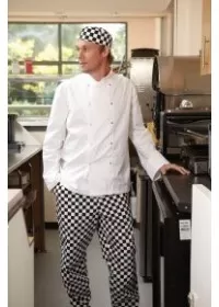 Dennys White Chef Jacket DD08 Long Sleeve