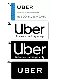 Uber Magnetic Car or Taxi Door Sign (single) 45x21cm