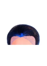 Metal Detectable Disposable Hair Net - Blue, Pack of 100