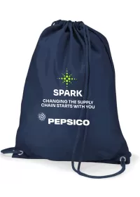 Spark Navy Drawstring Bag QD017