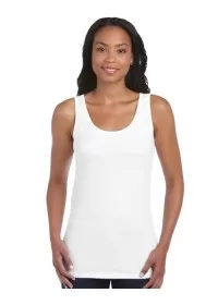Gildan White Ladies tank top vest