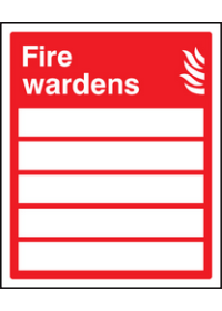 Fire wardens sign