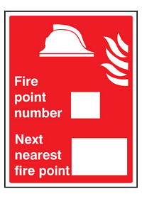 Fire point number / next nearest fire point sign