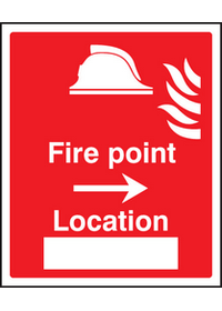 Fire point right location sign