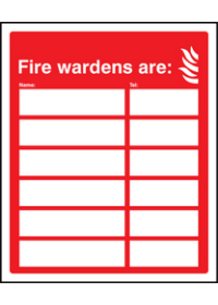 Fire wardens are sign