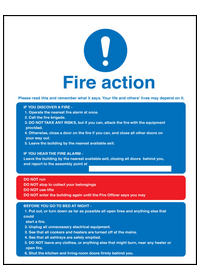 Fire action multiple occupation sign