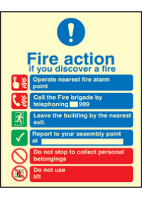 New EEC fire action sign
