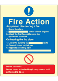 General fire action sign