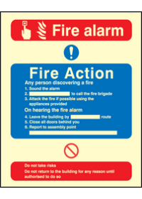 Fire action/call point sign