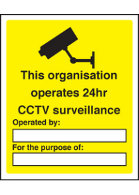CCTV operates 24hr sign
