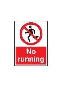 No running sign