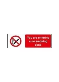 You are entering a no smoking zone sign