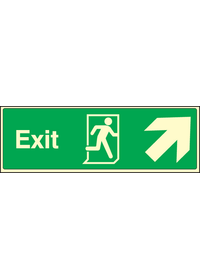 Exit arrow up and right sign