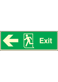 Exit left sign