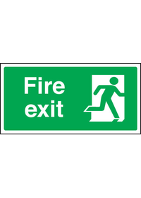 Final fire exit right sign