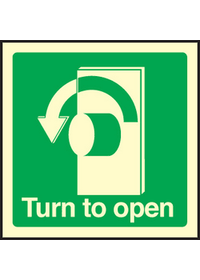 Turn to open left sign