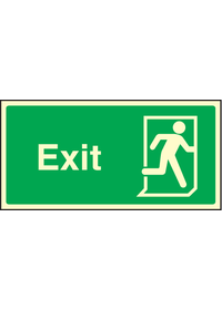 Exit right symbol sign