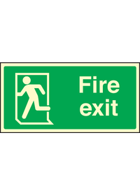 Final fire exit left sign