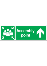 Assembly point straight on sign