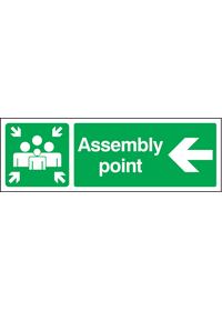 Assembly point left sign