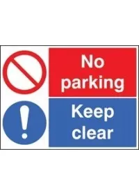 Keep clear no parking sign