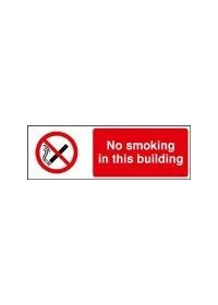 No smoking in this building sign