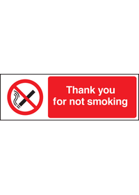 Please do not smoke thank you sign