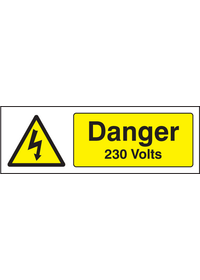 Danger 230 volts sign