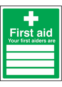 Your first aiders are sign