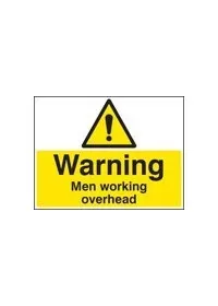 Warning men working overhead sign
