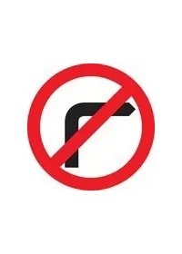No right turn sign