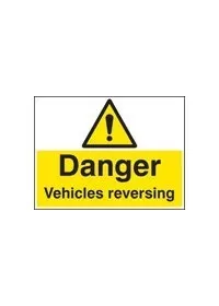 Danger vehicle reversing sign