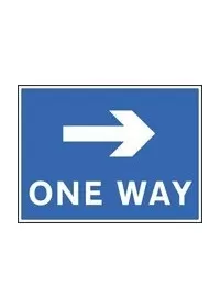 One way right sign