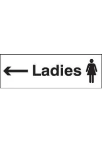 Ladies arrow left sign