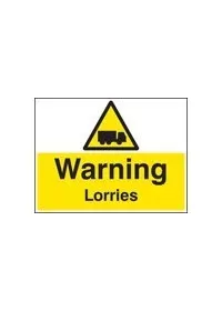 Warning lorries sign