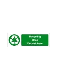 Recycling cans sign