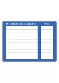 These toilets were inspected sign