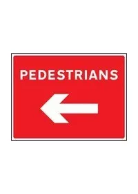 Pedestrians left sign