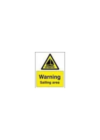 Warning sailing area sign
