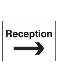 Reception arrow right sign
