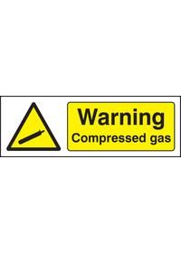 Warning compressed gas sign