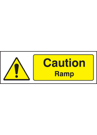 Caution ramp sign