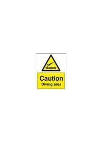 Caution diving area sign